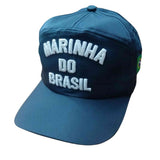 Boné Microfibra Azul Bordado Marinha Marinha