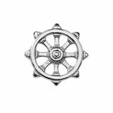 Breve Distintivo Metal Timão Prateado Marinha do Brasil