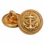 Botão Dourado Pequeno 15Mm Marinha