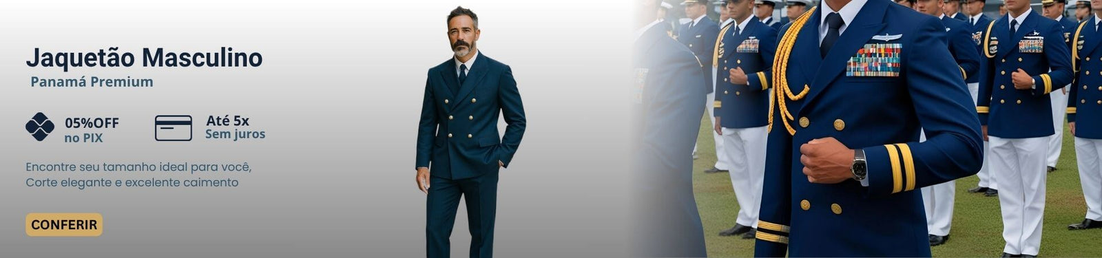 Conjunto jaquetão Masculino da Marinha