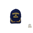 BONÉ BRIM AZUL BORDADO MARINHA (OF. SUPERIOR) - Expresso Militar