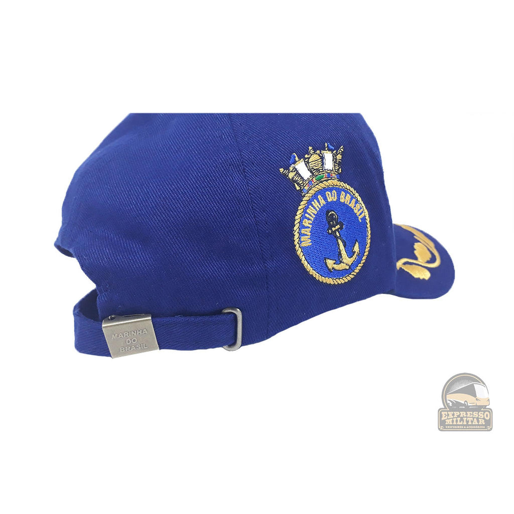 BONÉ BRIM AZUL BORDADO MARINHA (OF. SUPERIOR) - Expresso Militar