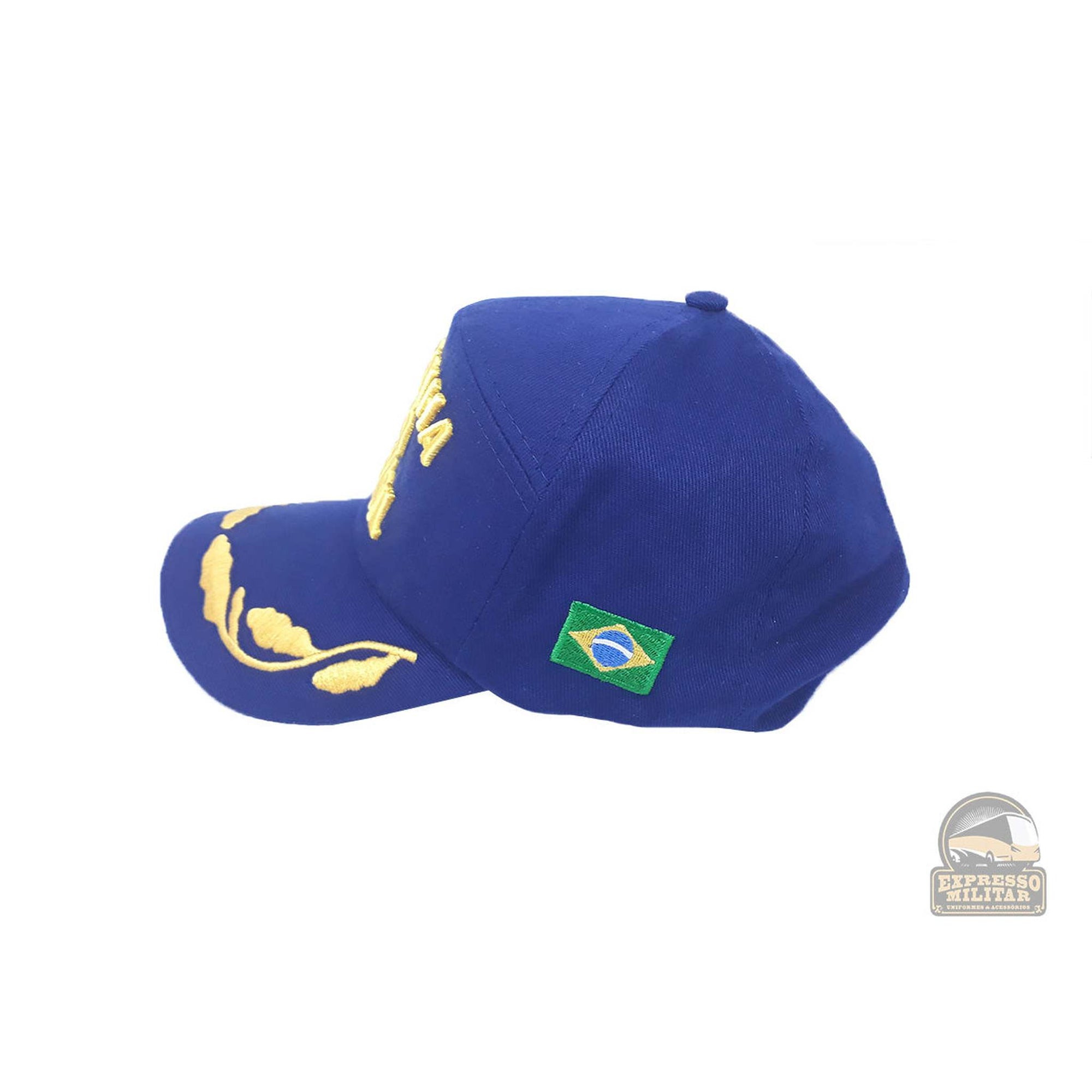 BONÉ BRIM AZUL BORDADO MARINHA (OF. SUPERIOR) - Expresso Militar