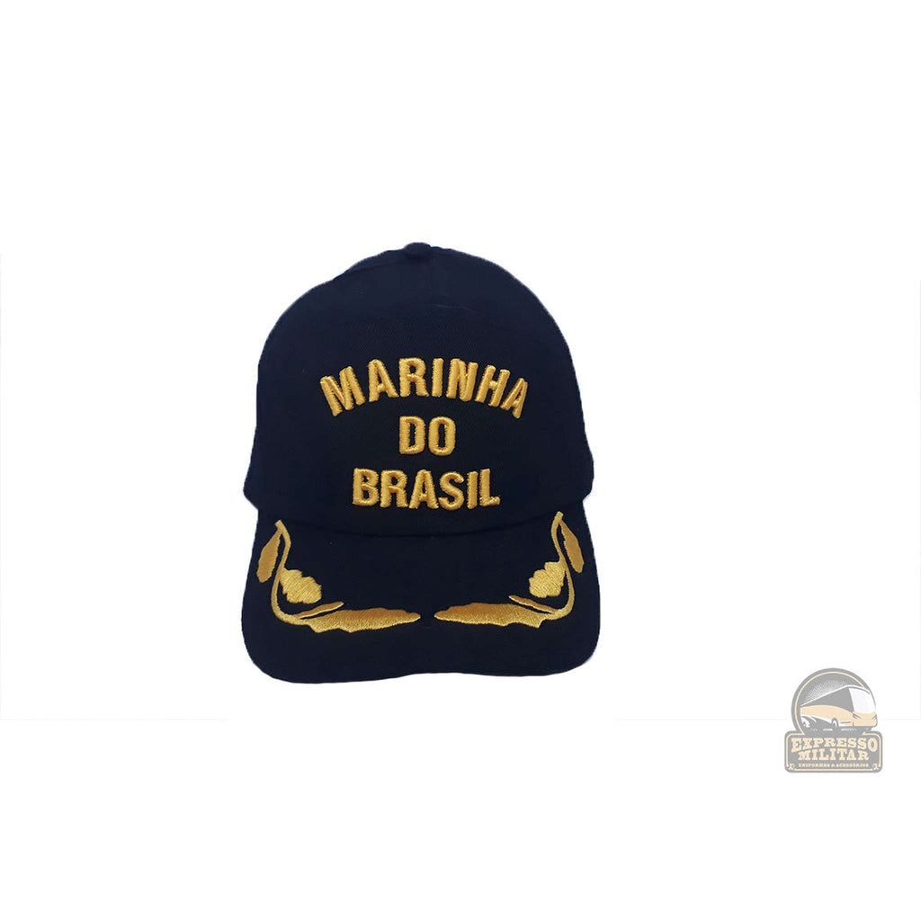 BONÉ BRIM PTO BORDADO MARINHA (OF. SUPERIOR) - Expresso Militar