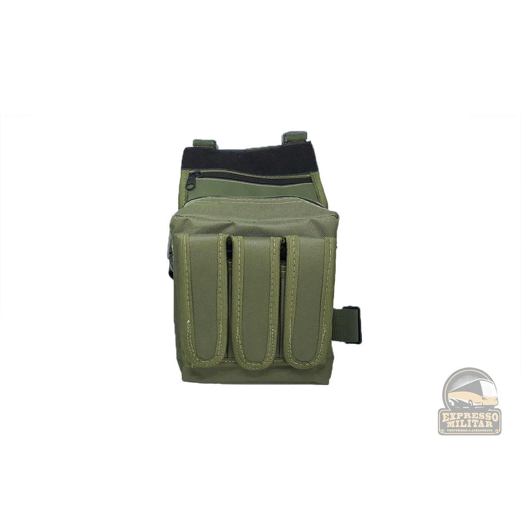 BORNAL VERDE PORTA CARREGADOR TRIPLO - Expresso Militar