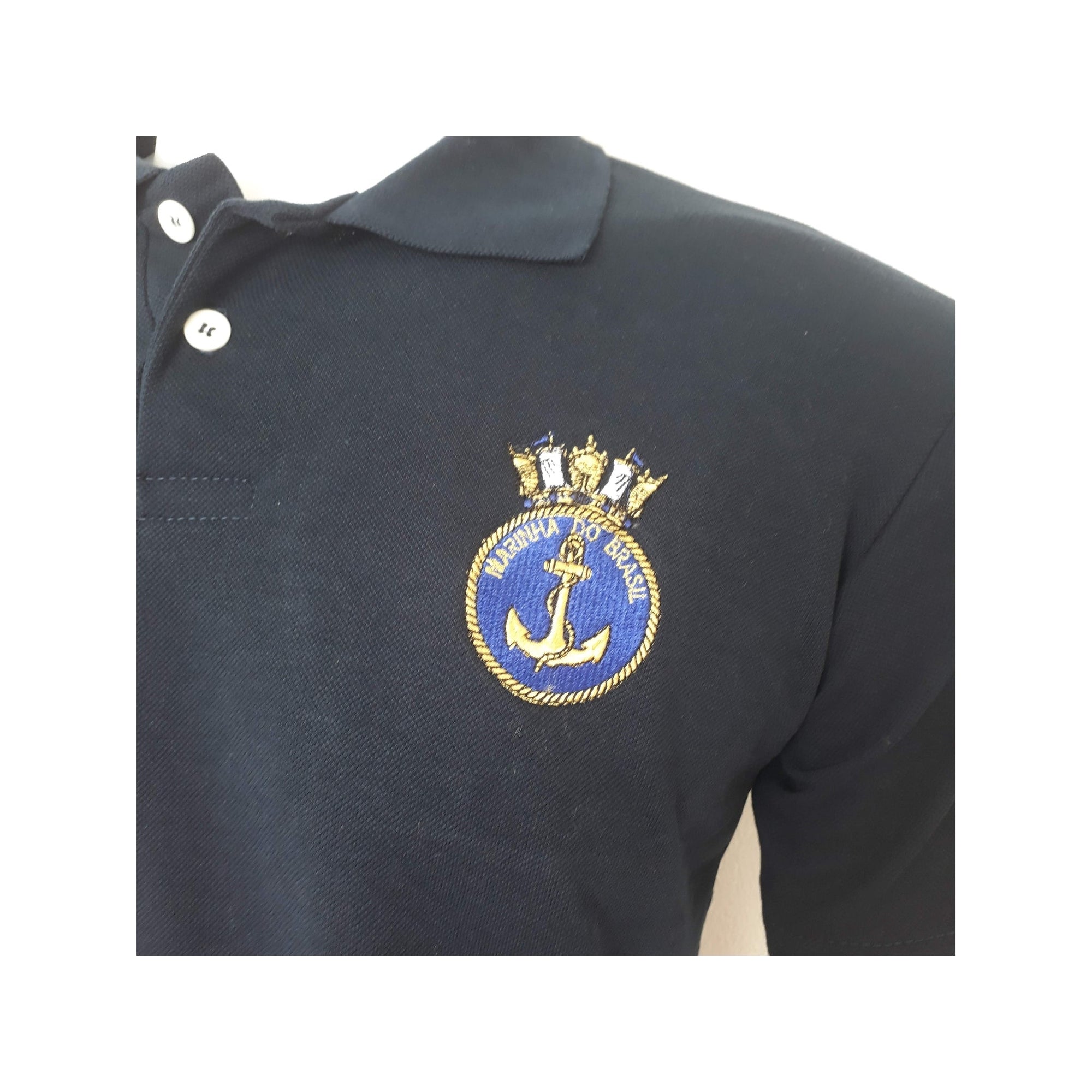 CAMISA POLO AZUL MARINHA BORDADA - Expresso Militar
