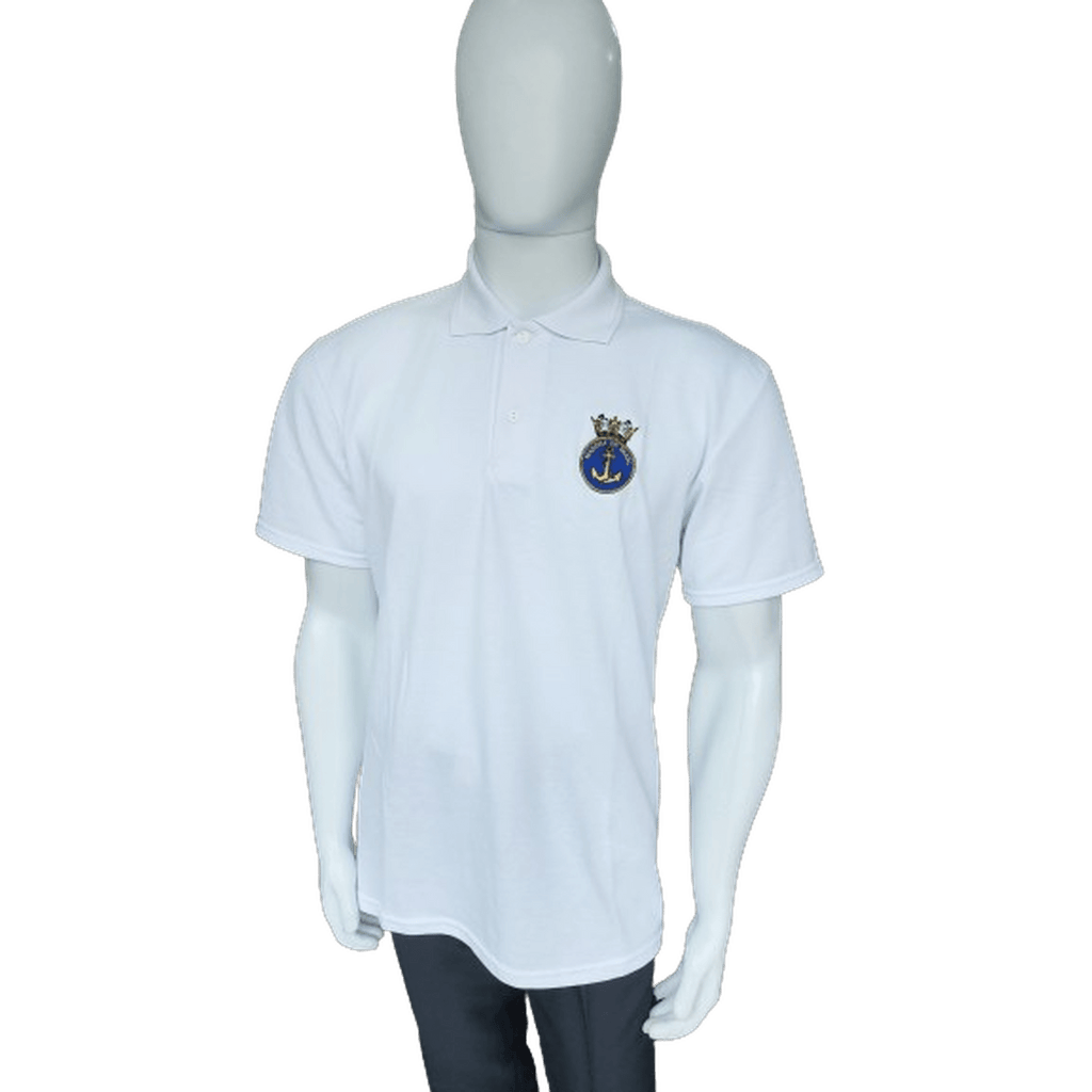 CAMISA POLO BRANCA MARINHA BORDADA - Expresso Militar