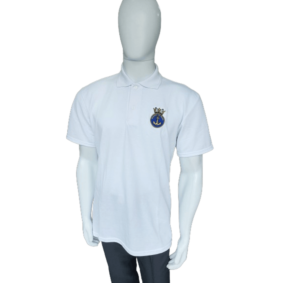 CAMISA POLO BRANCA MARINHA BORDADA - Expresso Militar