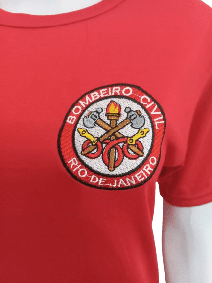 CAMISETA VERMELHA BOMBEIRO CIVIL RJ - Expresso Militar