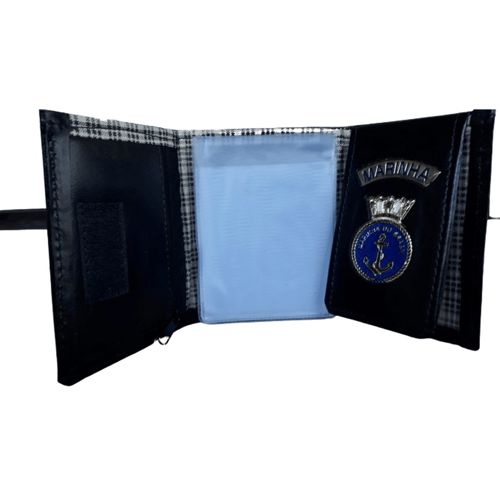CARTEIRA MARINHA PRETA COURO - Expresso Militar
