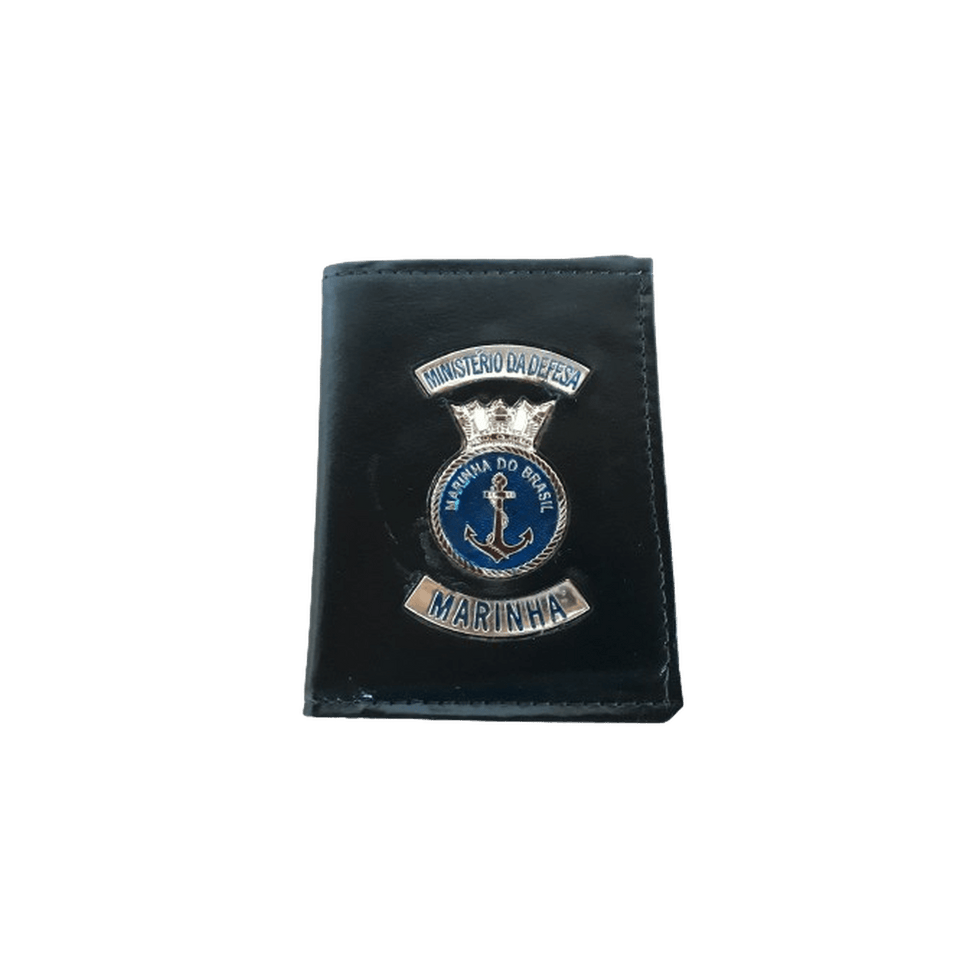 CARTEIRA MARINHA PRETA COURO - Expresso Militar
