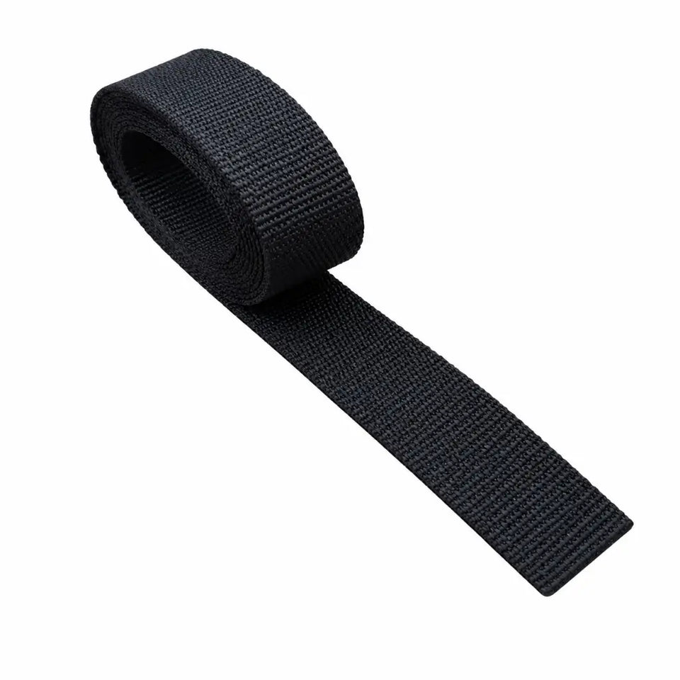 Cinto Para Calça Preto fita preta enroscada em espiral com faixa estendida