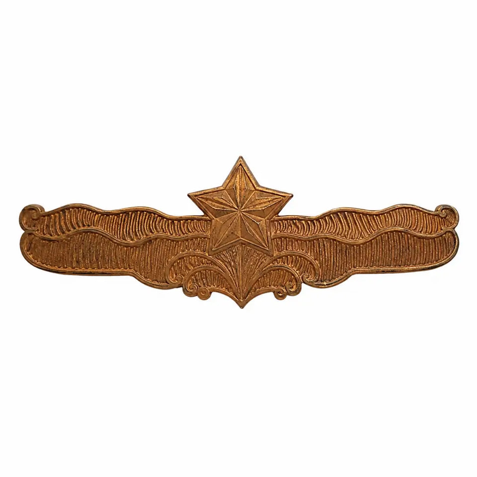 Breve Metal Dourado Aperf Quadro Técnico Marinha do Brasil