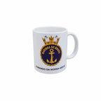 Caneca Louca Marinha do Brasil Coroa branca com âncora dourada e COMANDO DA NOSSA GENTE