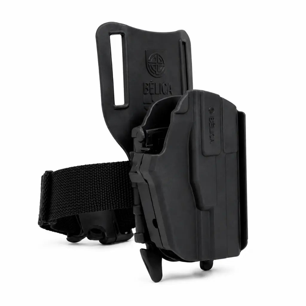 Porta-carregador preto BÉLICA de plástico com clipe, compatível com Coldre Bélica Evolution Speed Mid-Ride