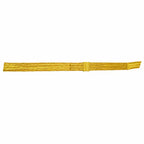 Laço dourado alongado com padrão entrelaçado e fecho central