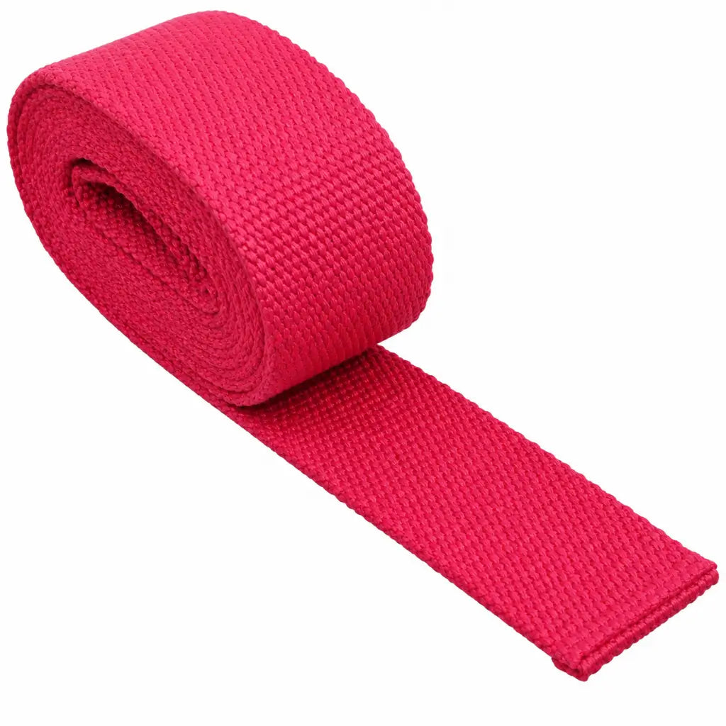 Cinto Para Calça Vermelho fita rosa vibrante texturizada em espiral com extremidade reta
