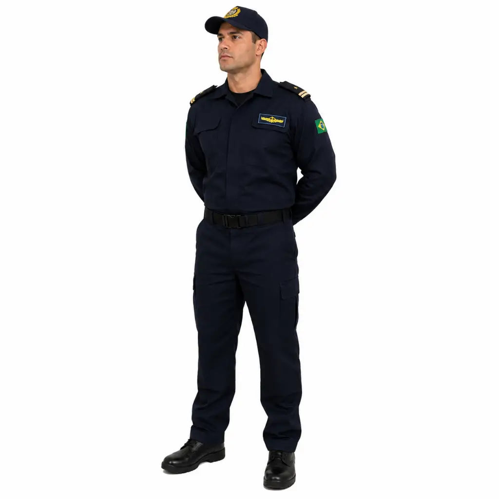 Breve Mb  Bordado Azul Aperf Auxiliar Armada Marinha do Brasil
