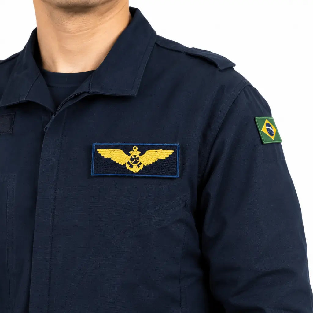 Breve Mb  Bordado Azul Aviação Naval Oficial Marinha do Brasil