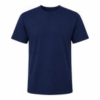 Camiseta Algodão Azul Noite Marinha lisa de manga curta e decote redondo