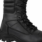 Coturno Militar Azimute Preto bota preta cano alto com cadarços e ilhoses, solado de borracha