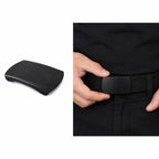 Fivela Ferro Preta (2 Garras) Uniforme Marinha preta retangular presa ao cinto têxtil