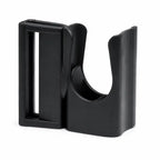 Belica porta tonfa preta: suporte plástico com base afunilada e abertura circular