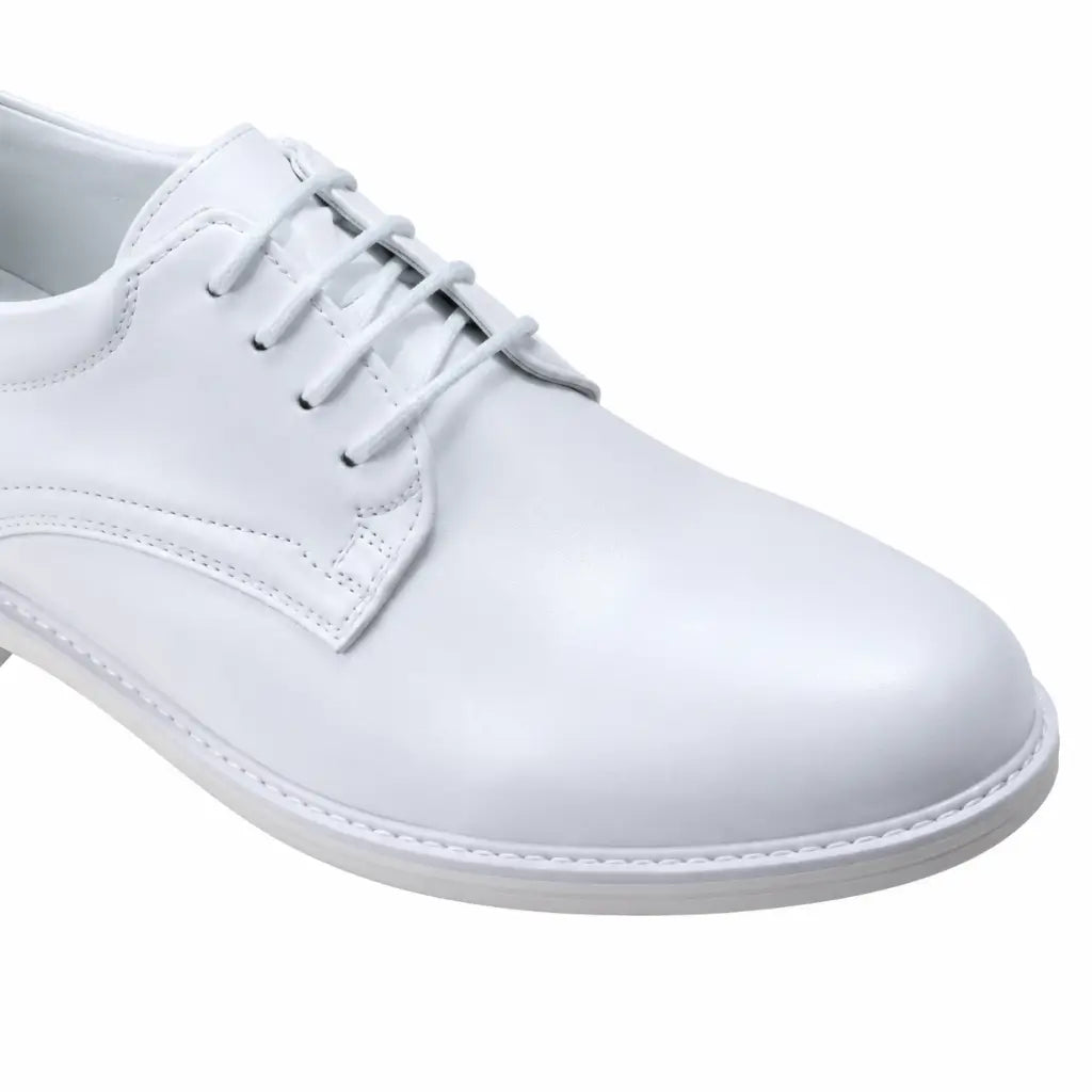 Sapato Patriota Verniz Branco Marinha