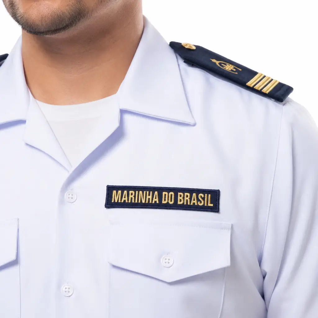 Tarjeta Bordada Azul Marinha Do Brasil