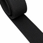 Fita preta entrelaçada do Cinto Para Calça Preto enrolada, bordas bem acabadas
