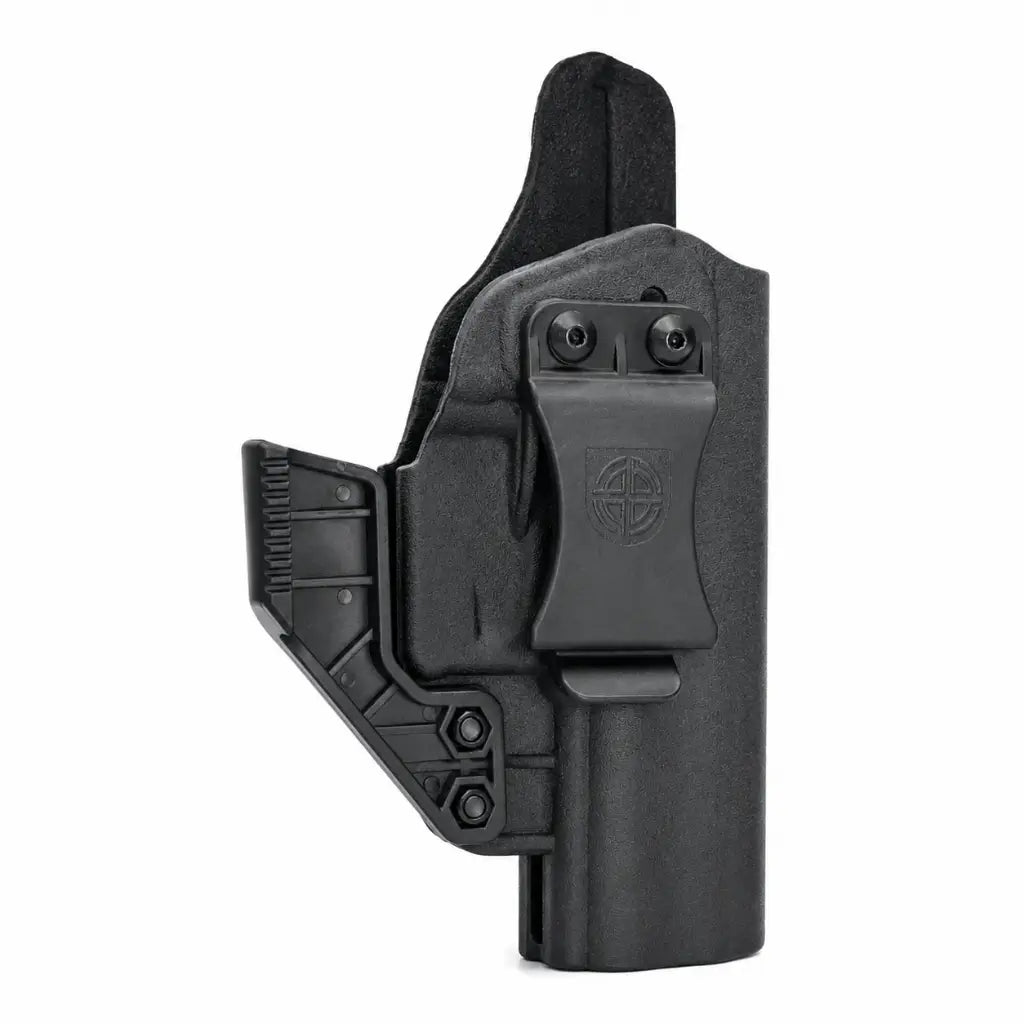 Belica coldre velado Beretta APX destro preto de plástico, presilha lateral ajustável e parafusos frontais
