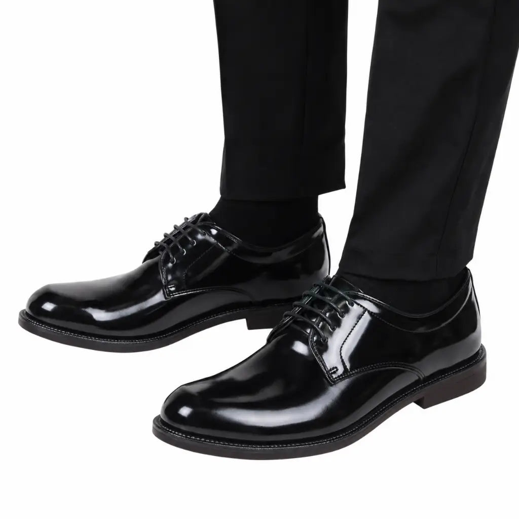 Sapato Patriota Verniz Preto Marinha