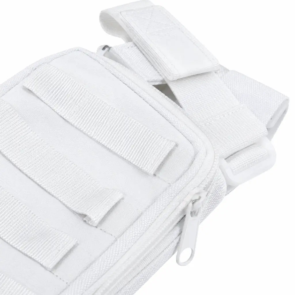 Bornal Branco Modular branco com zíper, velcro e cintas tipo MOLLE