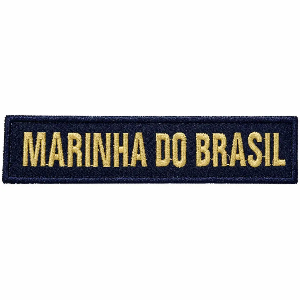 Tarjeta Bordada Azul Marinha Do Brasil