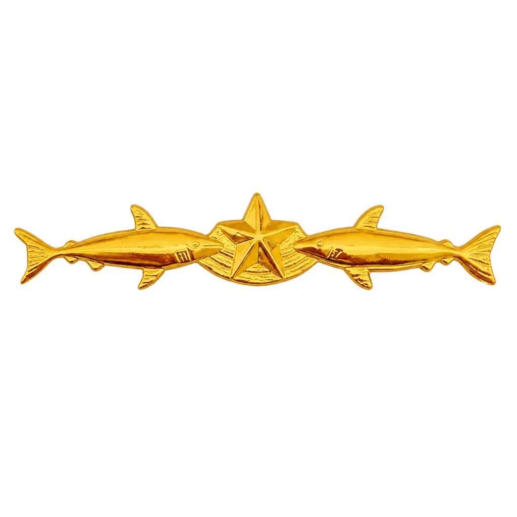 Breve Metal Dourado Mergulhador Combat Marinha do Brasil