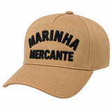 Boné Brim Caqui Bordado Marinha Mercante Marinha
