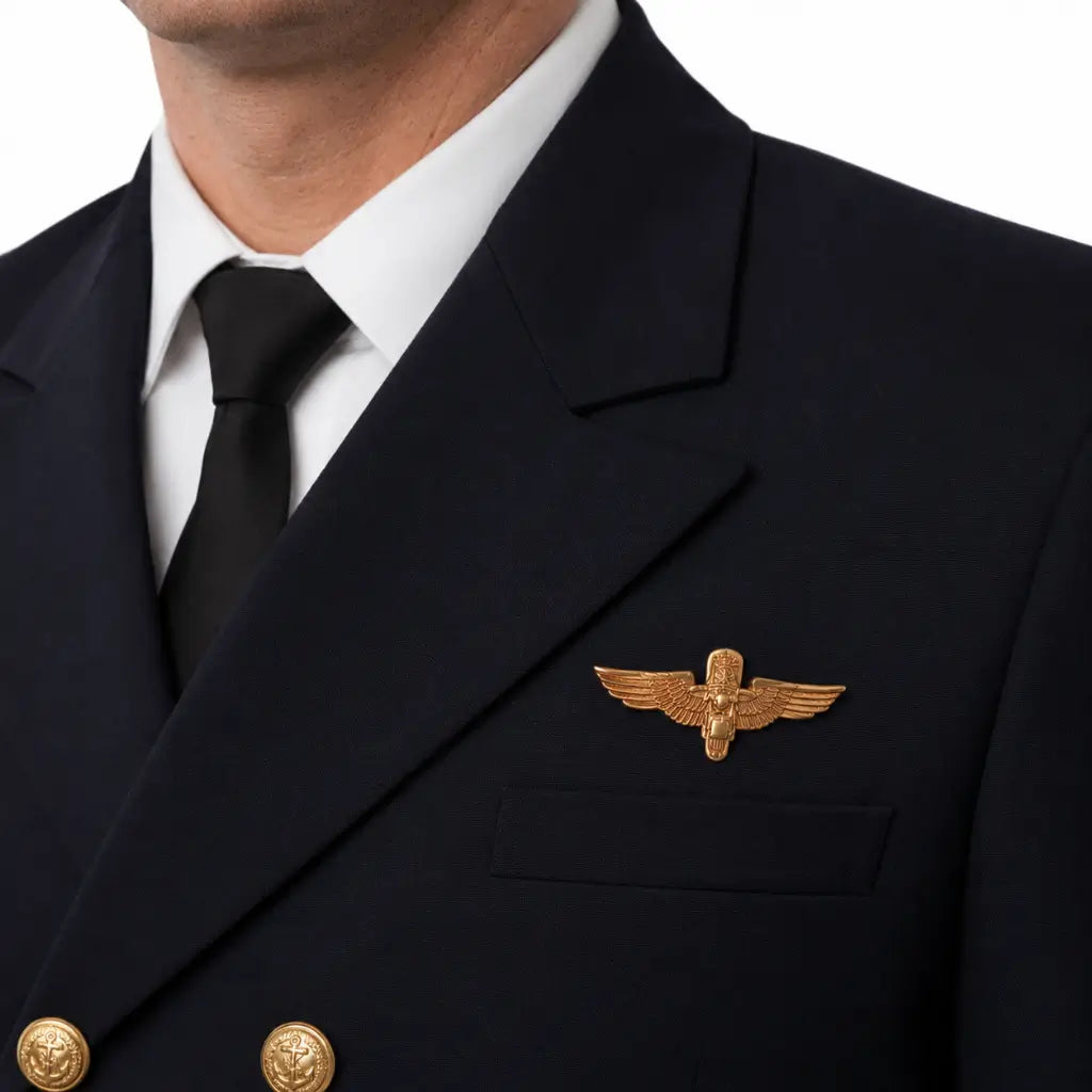 Breve Metal Dourado Batedor Naval Marinha do Brasil