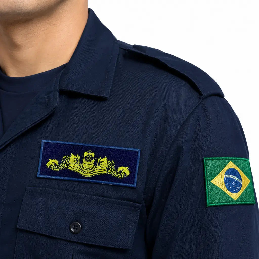 Breve Mb  Bordado Azul Escafandrista Marinha do Brasil
