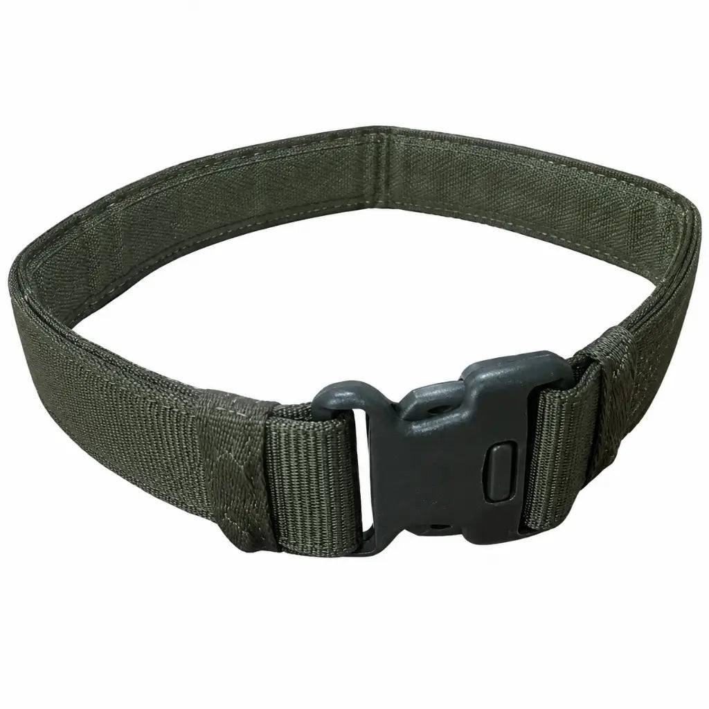 Cinto Tático Na Blackhawk Verde verde-oliva com fivela preta de encaixe rápido