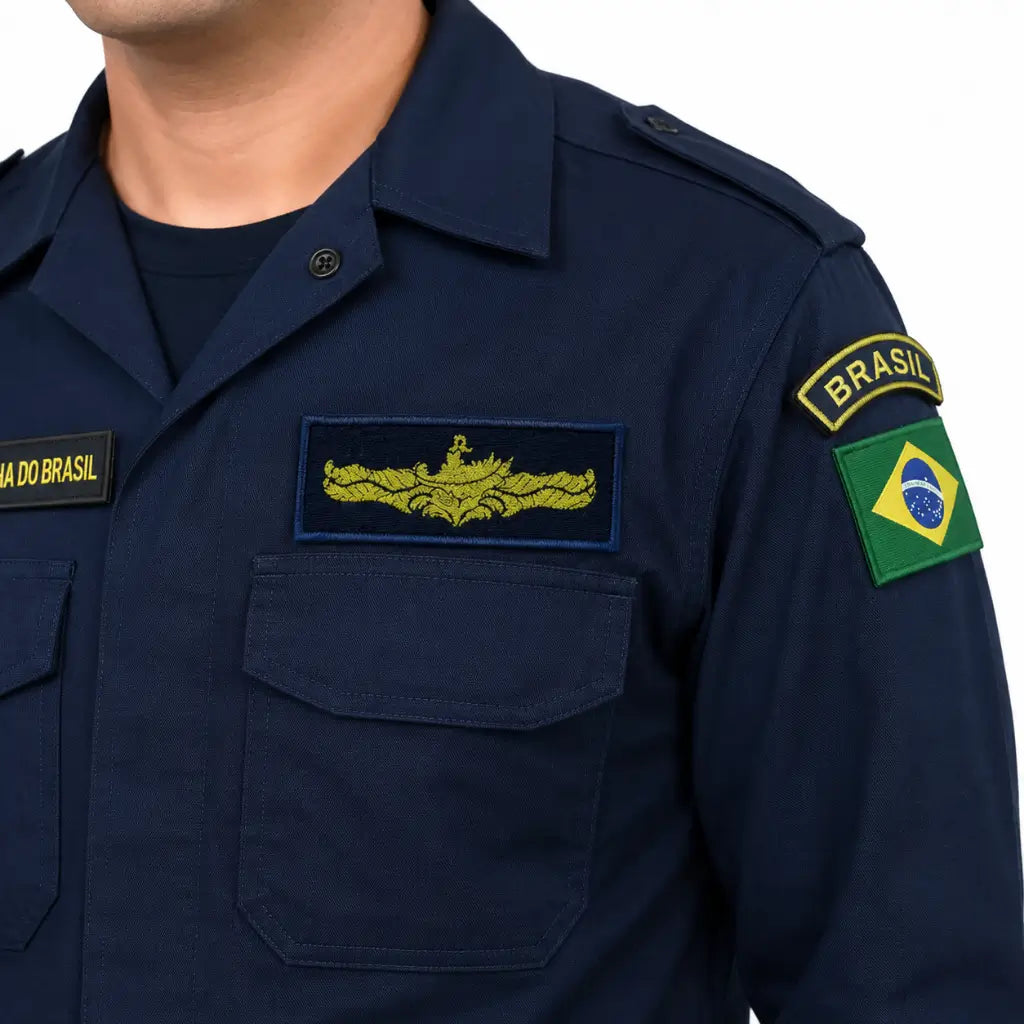 Breve Mb  Bordado Azul Aviação Naval Praça Marinha do Brasil