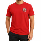 Camiseta Vermelha Bombeiro Civil RJ com bordado Bombeiro Civil e Rio de Janeiro no peito