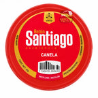 Pote redondo de Betún Santiago Canela 60g, indústria argentina, abre-fácil.
