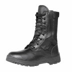 Coturno Tcs Preto Zíper Ca33519 bota preta cano alto com cadarços e solado antiderrapante
