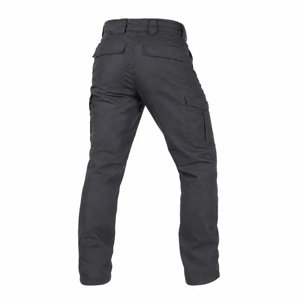 Calça Tática Poly Preta Safo cinza escuro utilitária com bolsos traseiros discretos