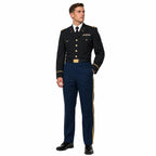 Fivela Latão Dourada Lisa Uniforme Marinha no cinto preto de uniforme militar azul-marinho