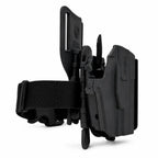 Coldre Bélica Evolution Speed Mid-Ride suporte preto de plástico com presilha e cinta ajustável