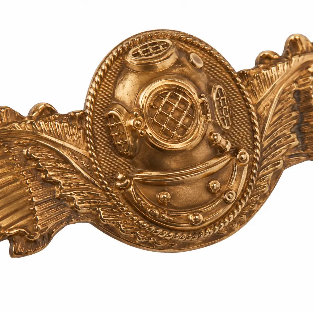 Breve Metal Dourado Escafandro Marinha do Brasil