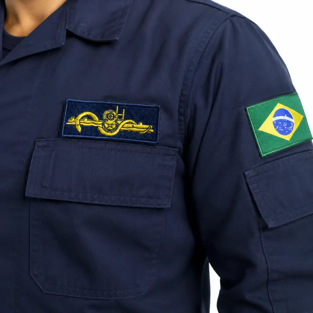 Breve Mb  Bordado Azul Medicina Hiperbarica Marinha do Brasil