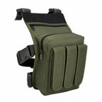 Bornal Verde Porta Carregador Triplo verde-oliva com bolso frontal com zíper, velcro e três abas inferiores