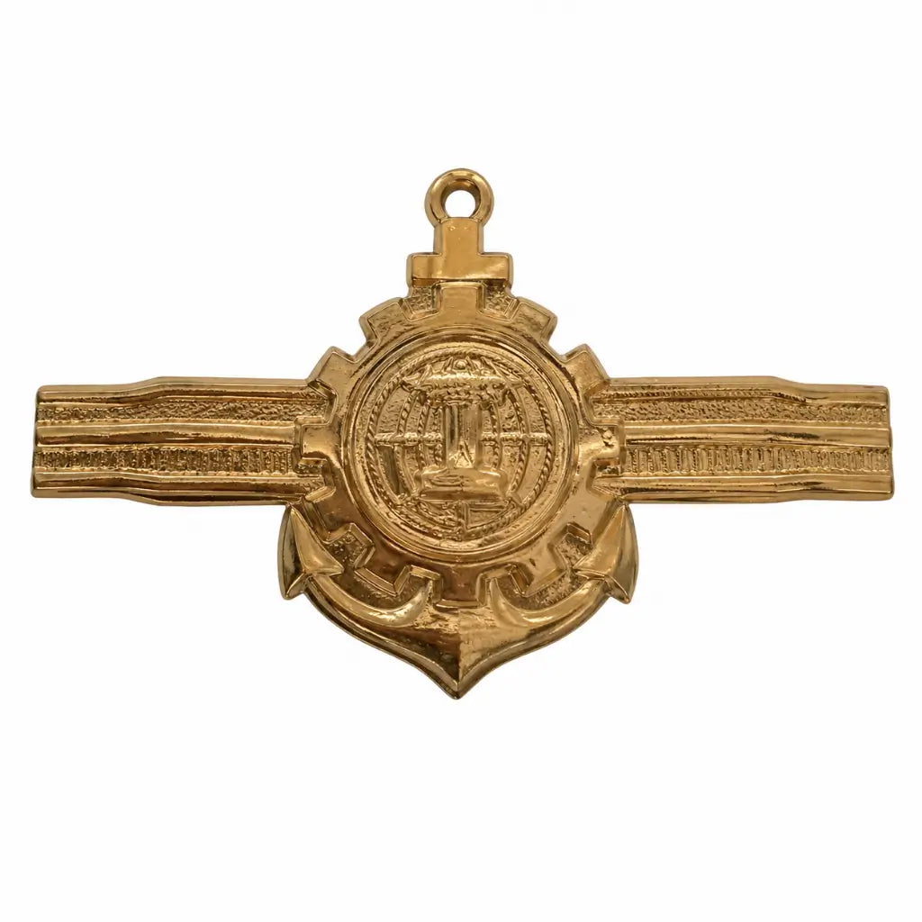 Breve Metal Dourado Tecnico Ensino Marinha do Brasil